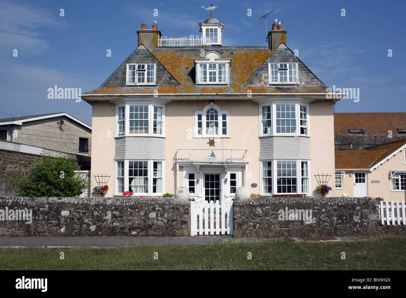 Elegantes Haus am Meer in West Bay, Bridport. Stockfoto