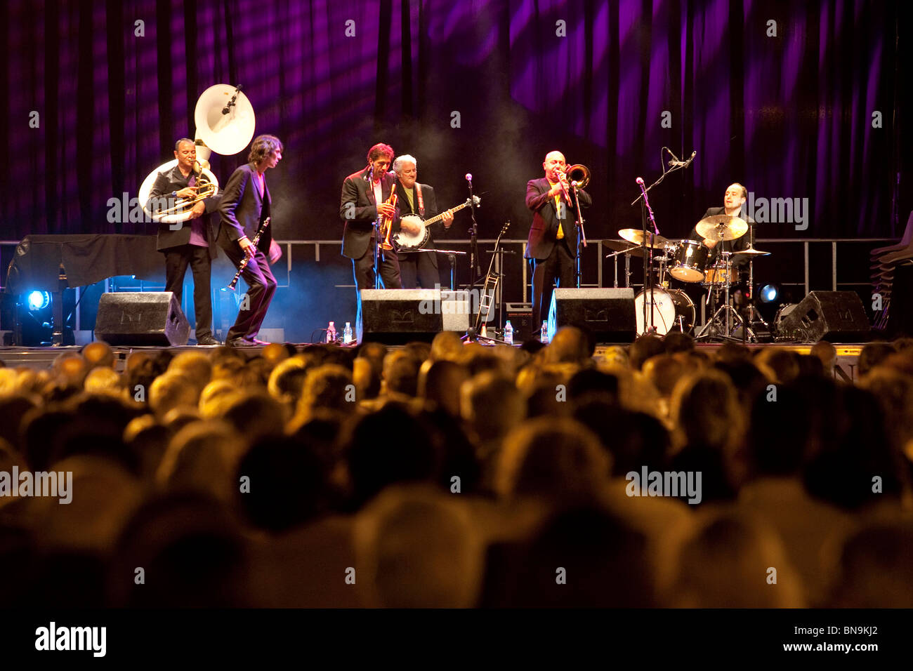 Jazz-Band beim Konzert Stockfoto