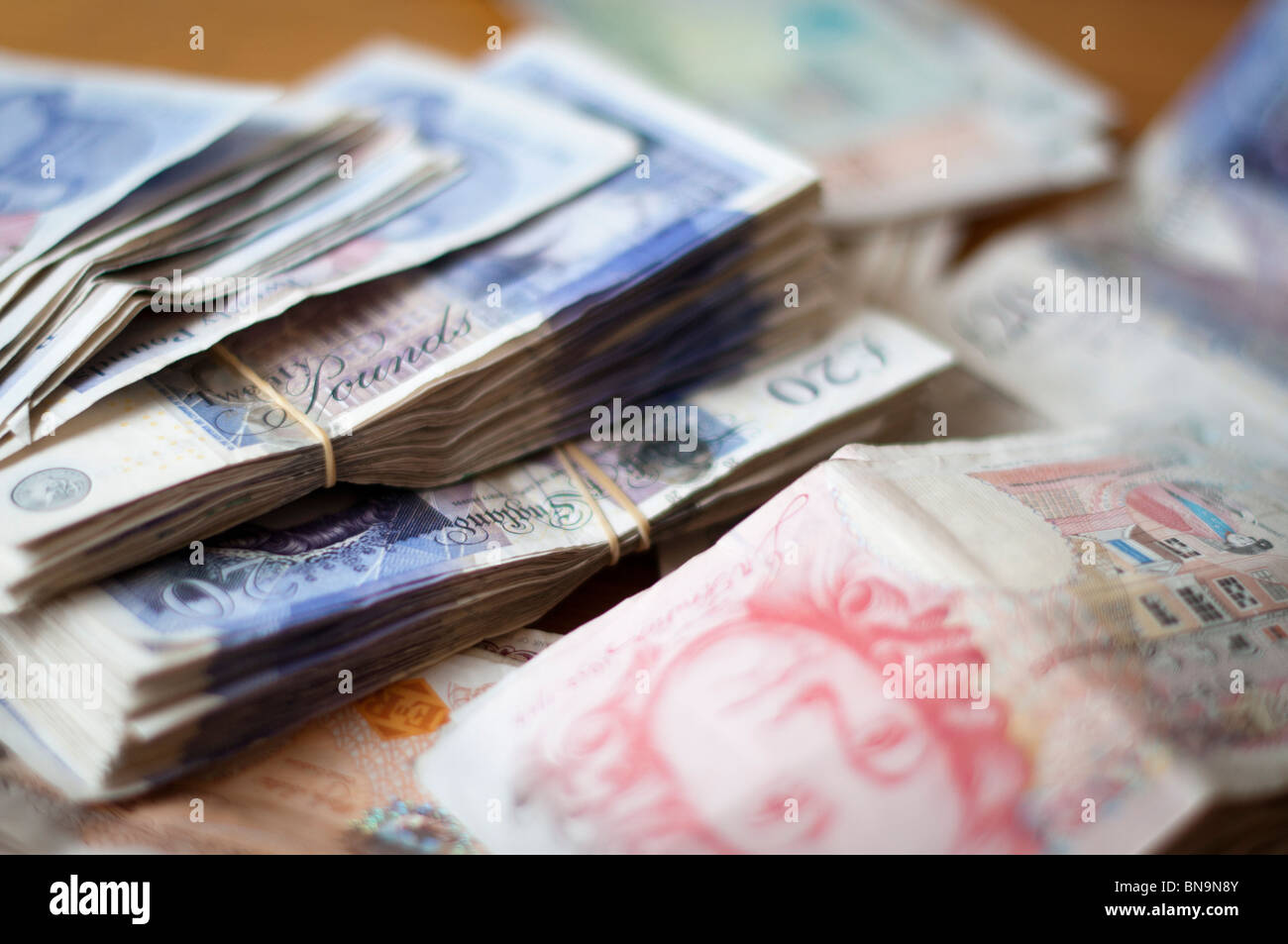 Pfund Sterling-cash Stockfoto