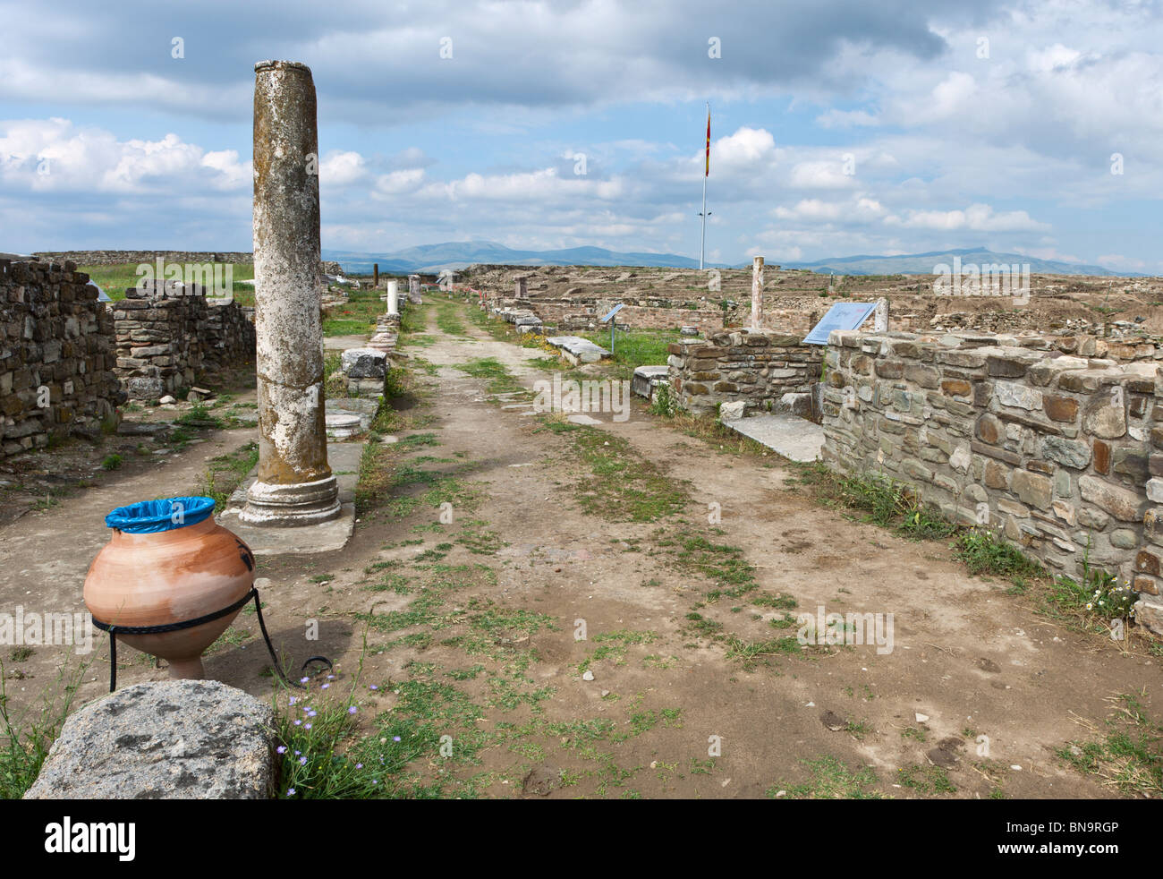 Die Via Sacra von Stobi, Republik von Mazedonien. Stockfoto