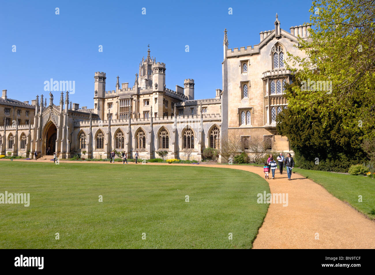 St Johns College im Frühjahr, Cambridge, England Stockfoto