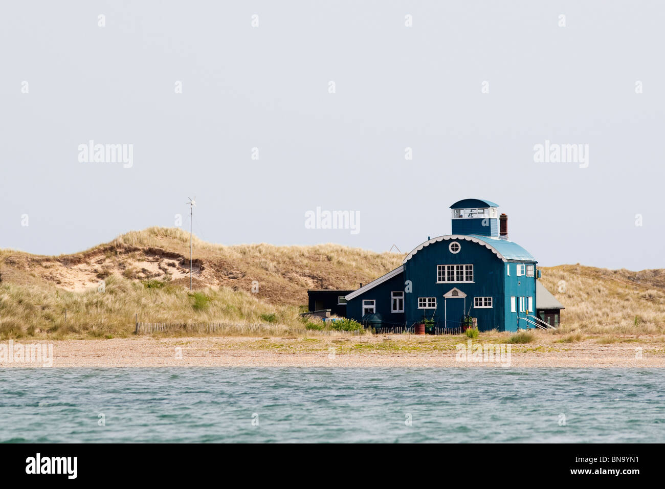 Der alte Lifeboat Station Blakeney Punkt, Blakeney Hafen, Norfolk, Großbritannien Stockfoto