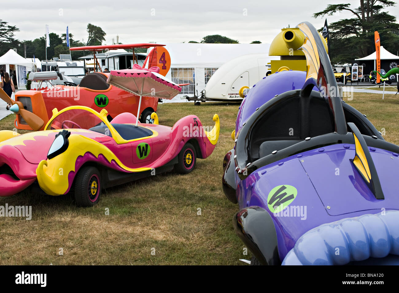 Wacky Races-Autos beim Goodwood Festival of Speed West Sussex England Vereinigtes Königreich UK Stockfoto