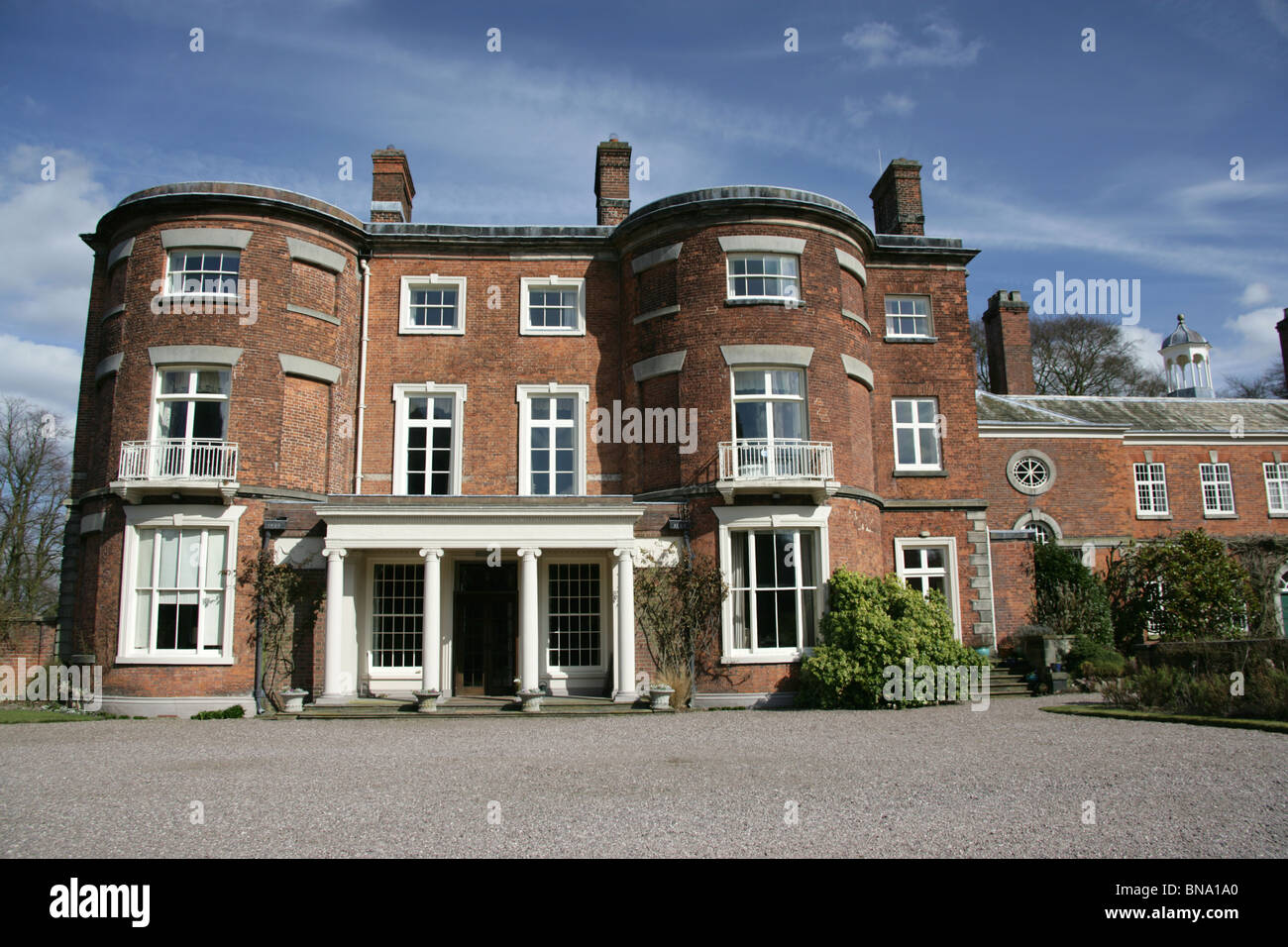 Rode Hall Country House and Gardens. Elemente von Rode Hall Landhaus stammen aus dem frühen 18. Jahrhundert. Stockfoto