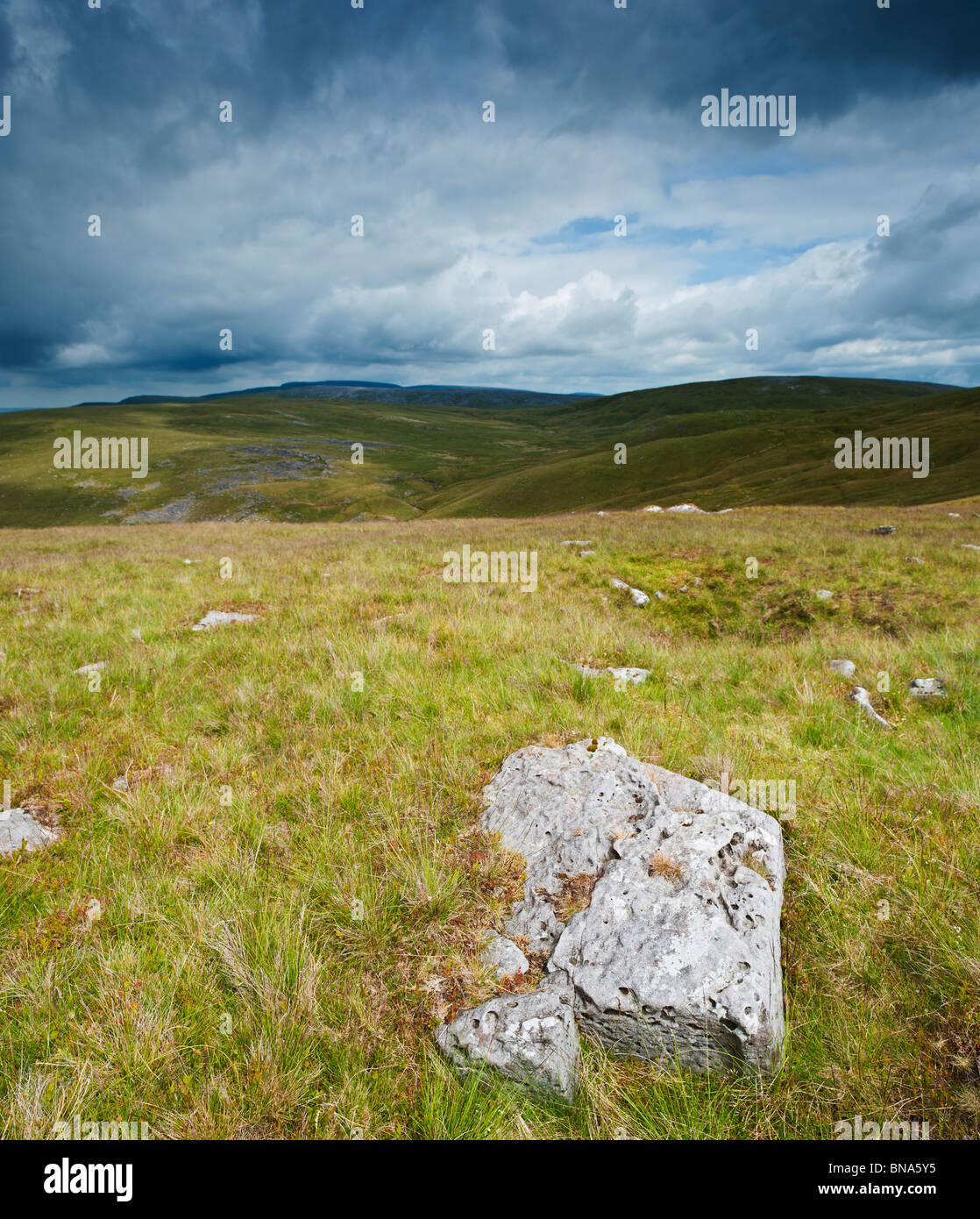 Stürmischen Berg Landschaft, Black Mountain, Brecon Beacons Nationalpark, Carmarthenshire, Wales Stockfoto