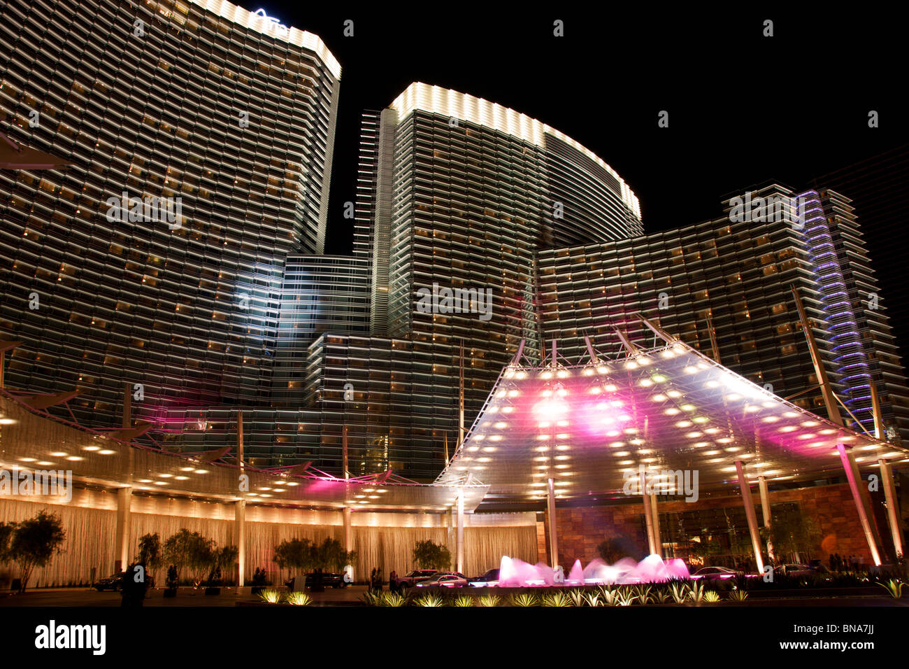 Aria Resort und Casino and the City Center, Las Vegas, Nevada. Stockfoto