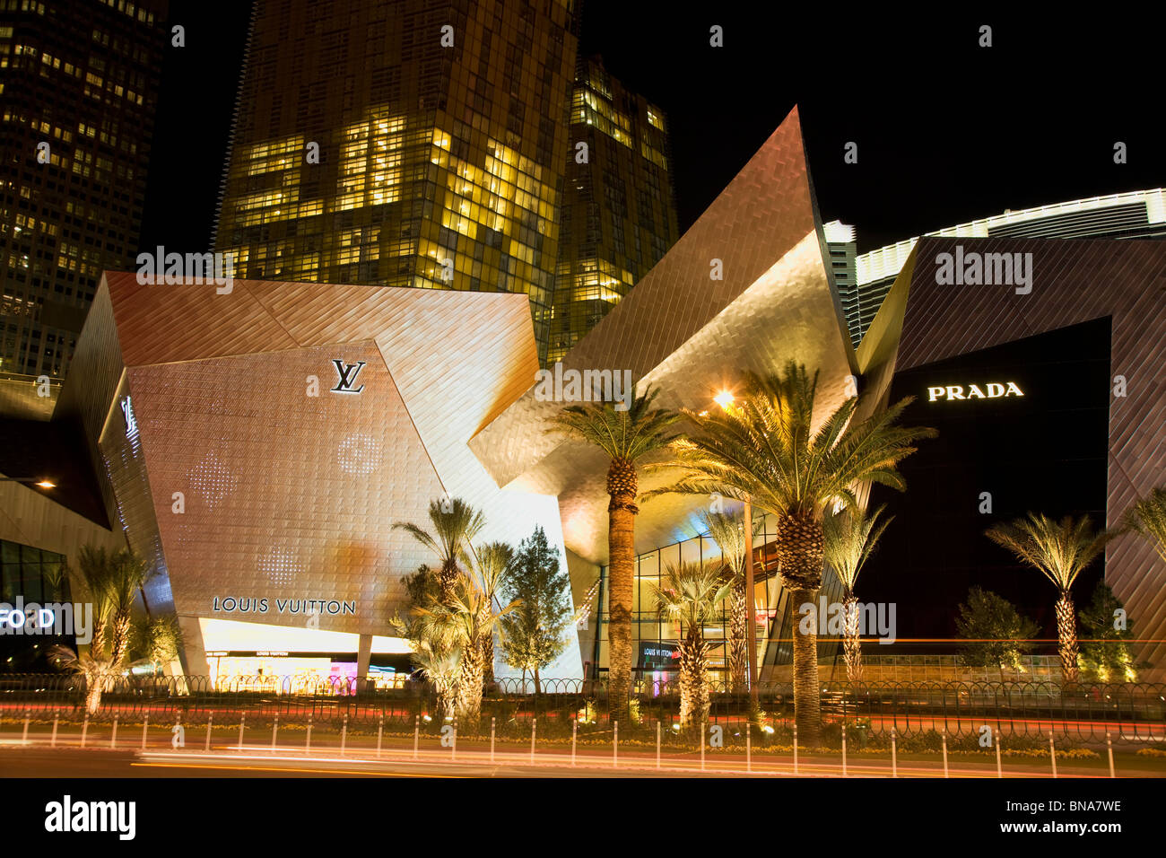 Kristalle-Einzelhandel im City Center, Las Vegas, Nevada. Stockfoto