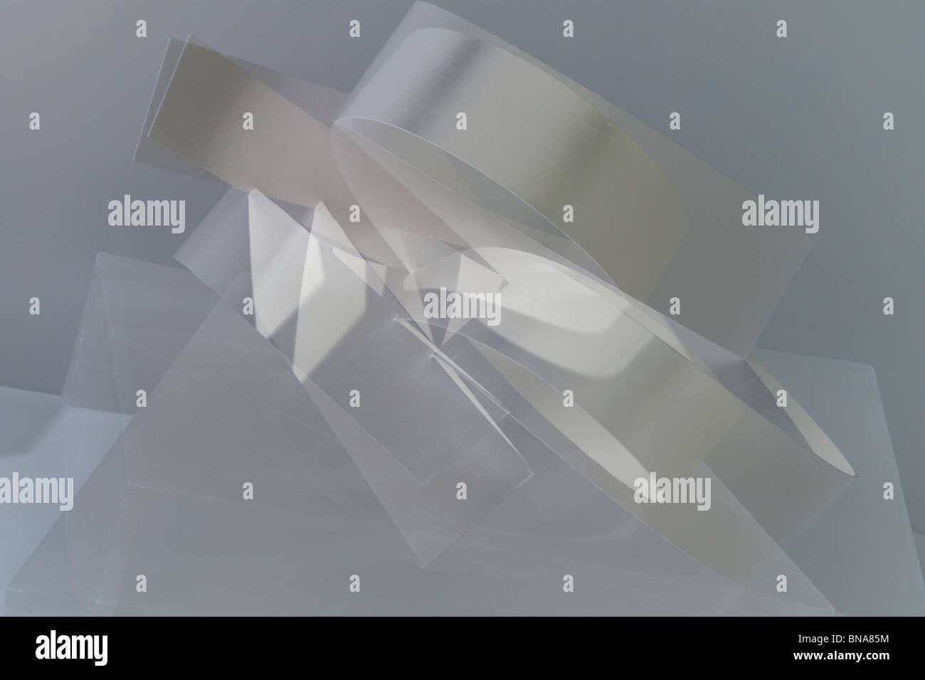 Abstrakte Kurve Entwicklung in schwarz / weiß Stockfoto