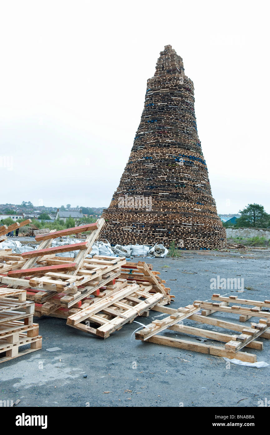 Elfte Nacht Lagerfeuer, Newtownards 2010 Stockfoto