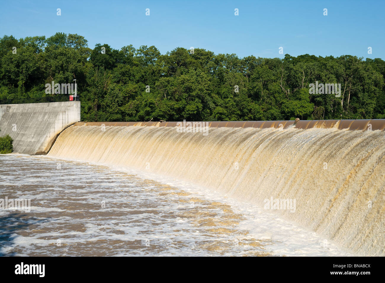 Griggs Reservoir Damm Stockfoto
