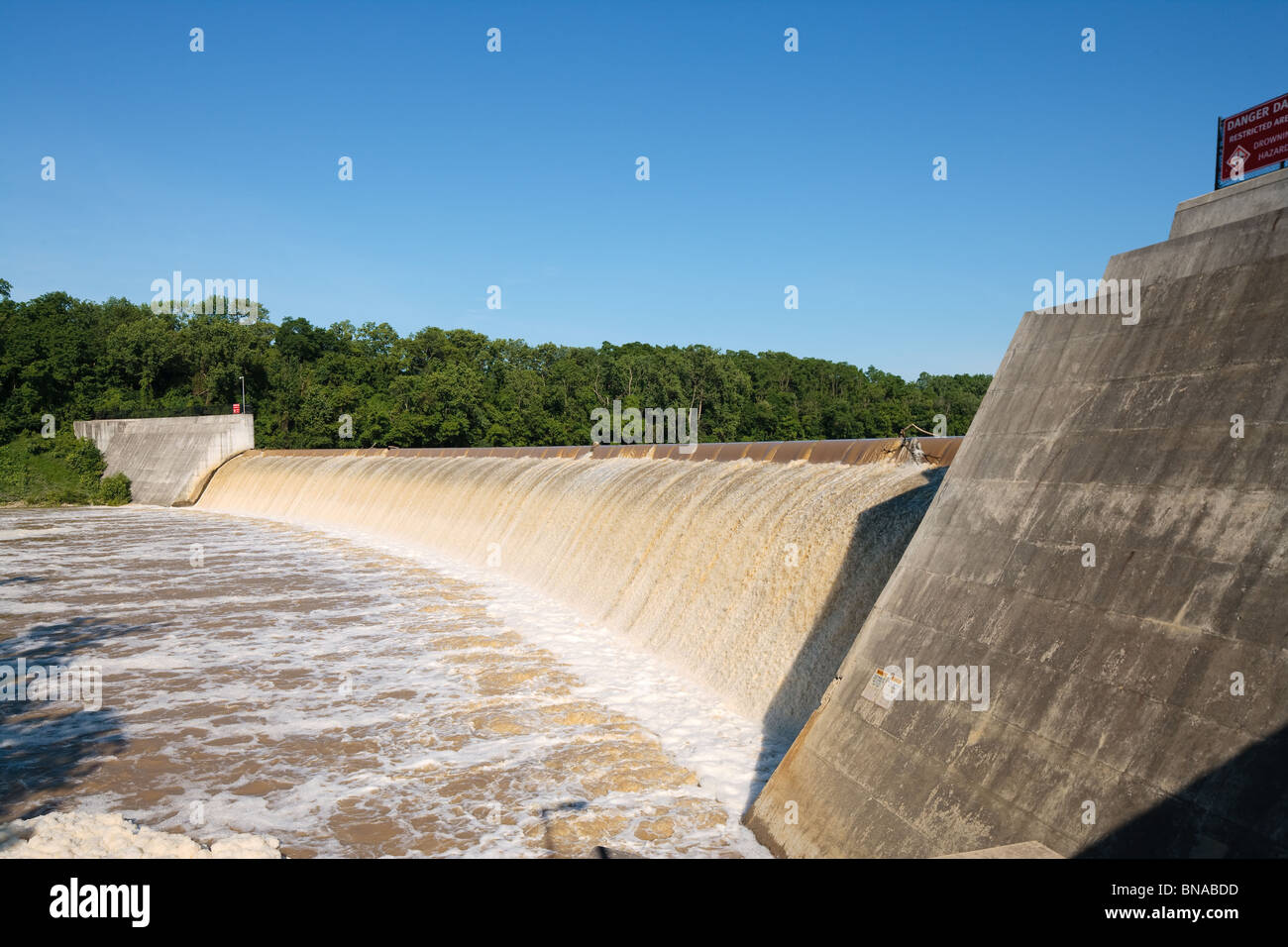 Griggs Reservoir Damm Stockfoto