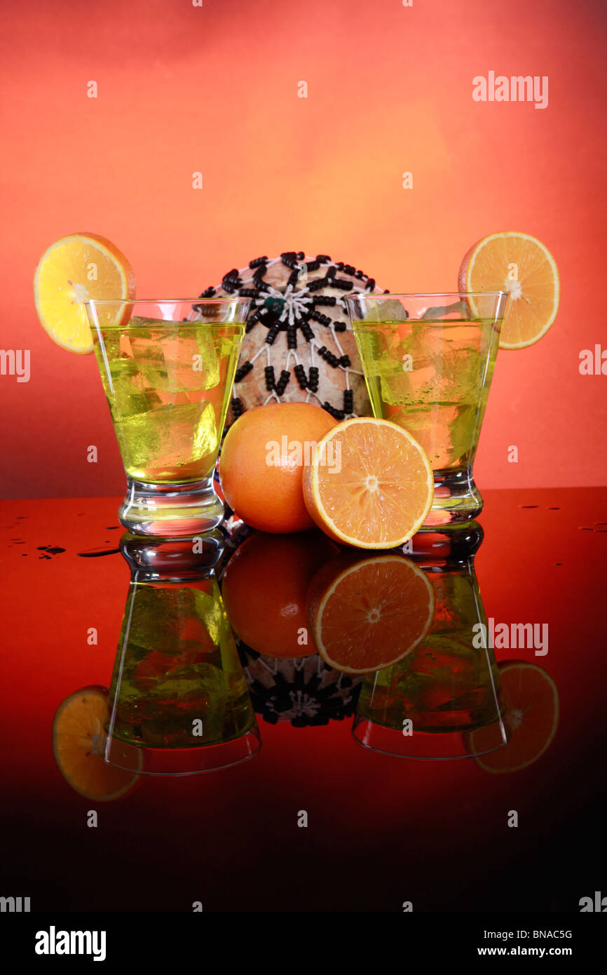 Caipirinha, Triple Sec oder Glühwein Orange Stockfoto