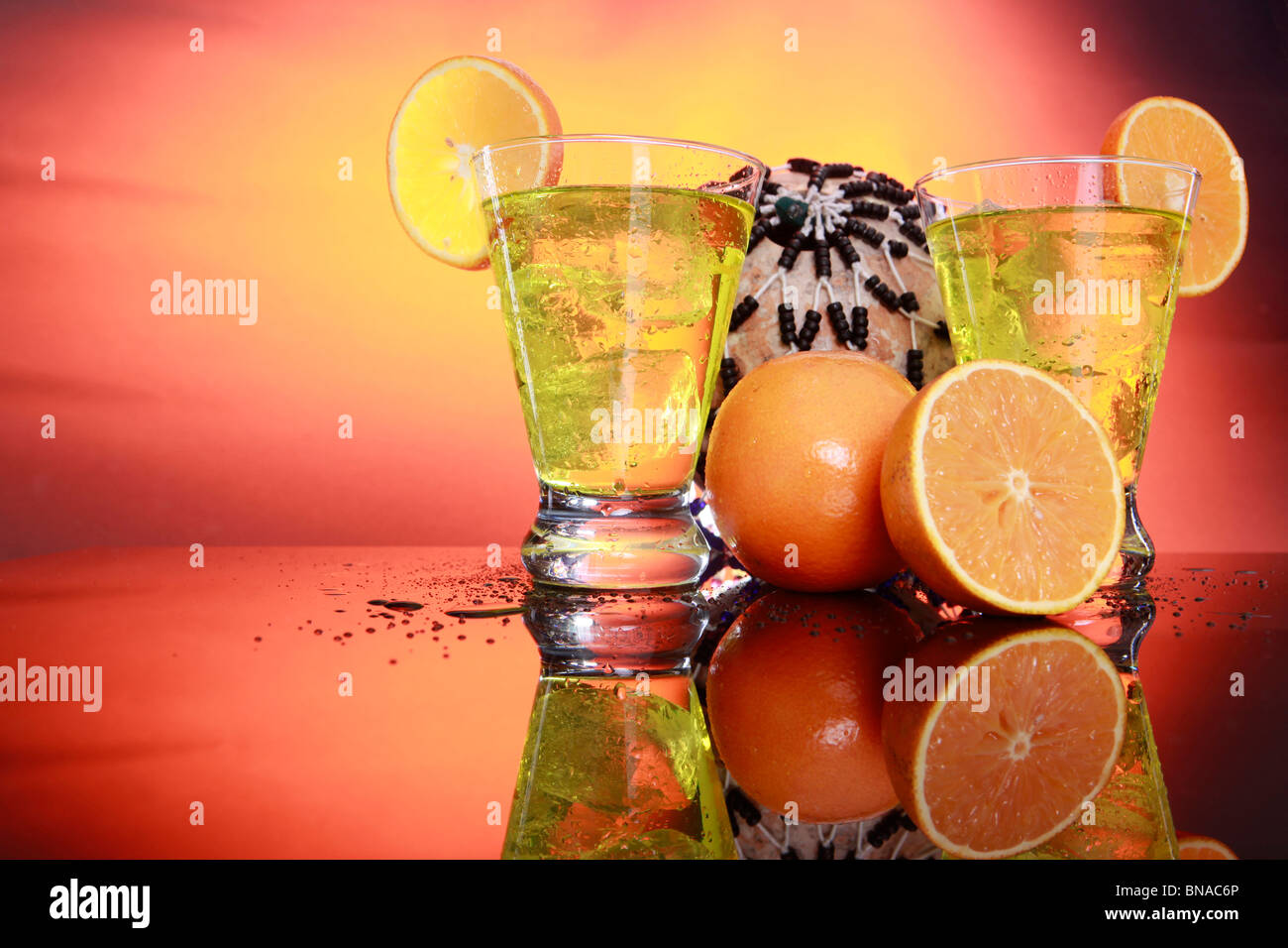 Caipirinha, Triple Sec oder Glühwein Orange Stockfoto