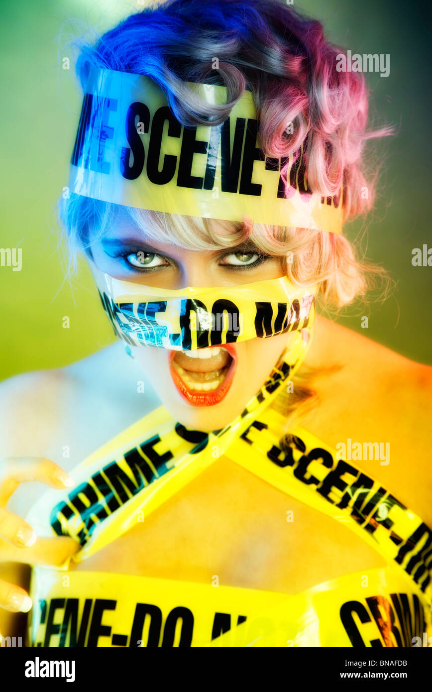 Lady Gaga Look Kriminalität Szene Band Stockfoto
