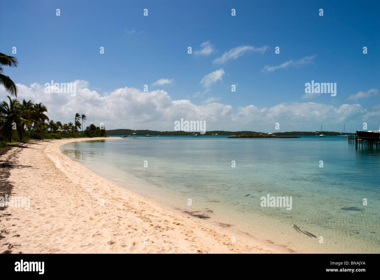 Tahiti Strand, Hope Town, Abaco, Bahamas Stockfoto