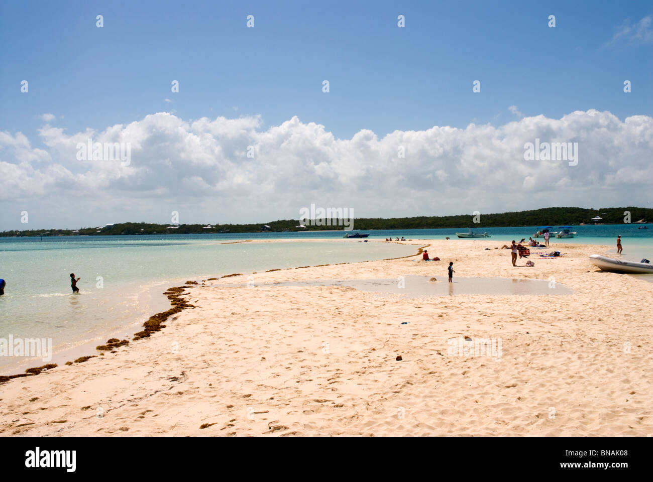 Tahiti Strand, Hope Town, Abaco, Bahamas Stockfoto