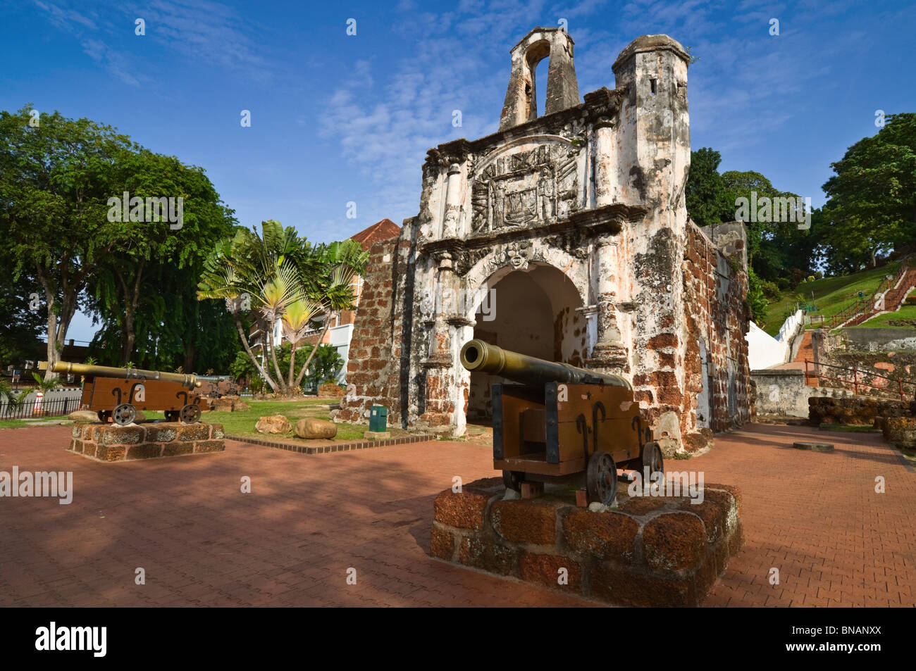 Porta de Santiago Melaka Malacca Malaysia Stockfoto