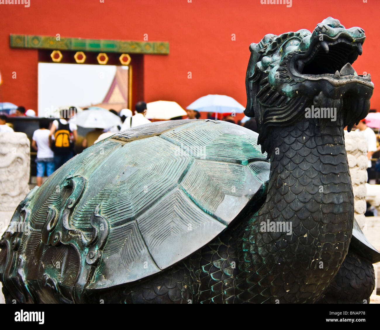 Schildkröte Skulptur verbotene Stadt Peking China Asien Stockfoto