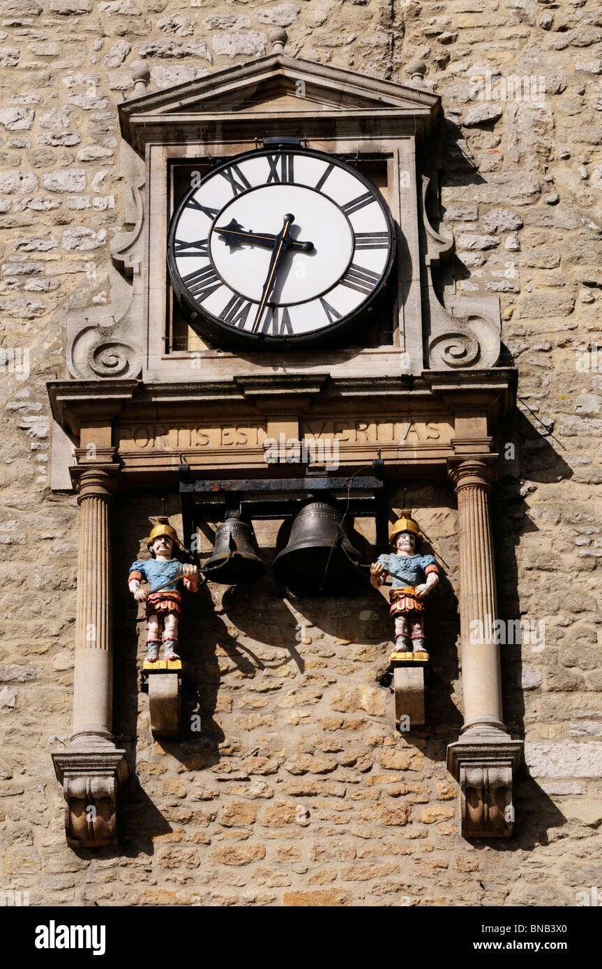 Uhr auf Carfax Tower, Oxford, England, UK Stockfoto