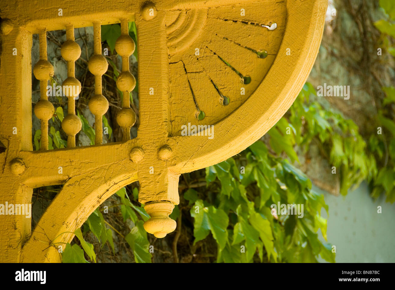 Detail aus einem Eingang eines typischen Hauses Plateau Mont-Royal Montreal Stockfoto