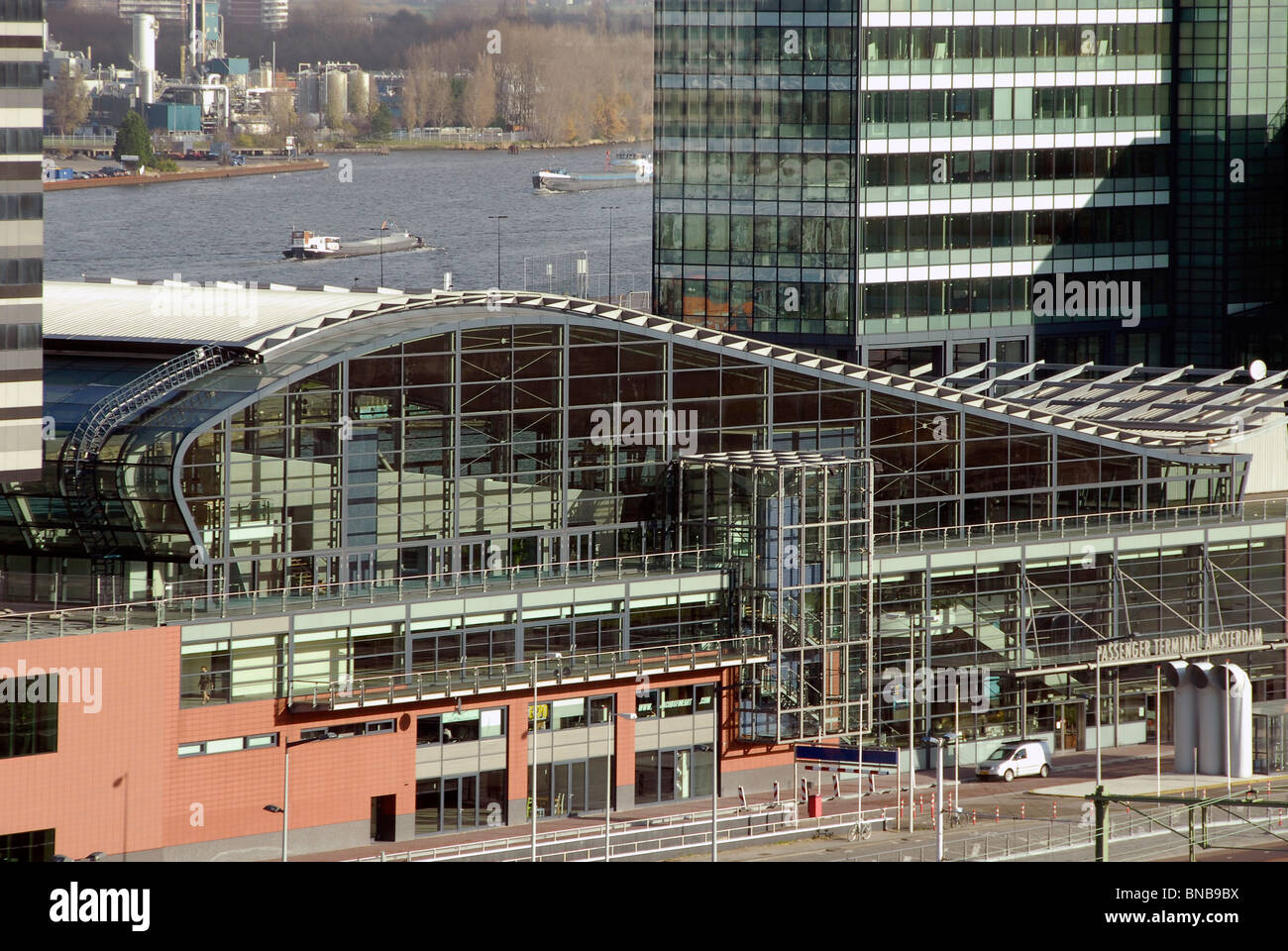 Amsterdam Niederlande Architektur moderner Passagierterminal Stockfoto