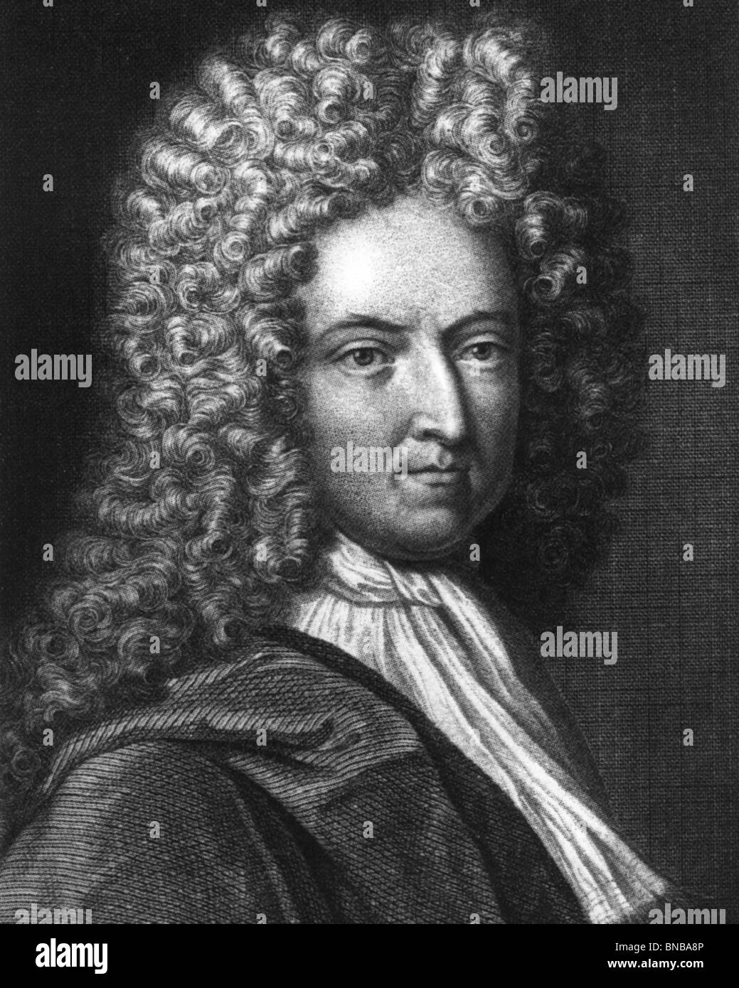 DANIEL DEFOE (1660-1731) englische Schriftsteller und Abenteurer Autor von Robinson Crusoe Stockfoto