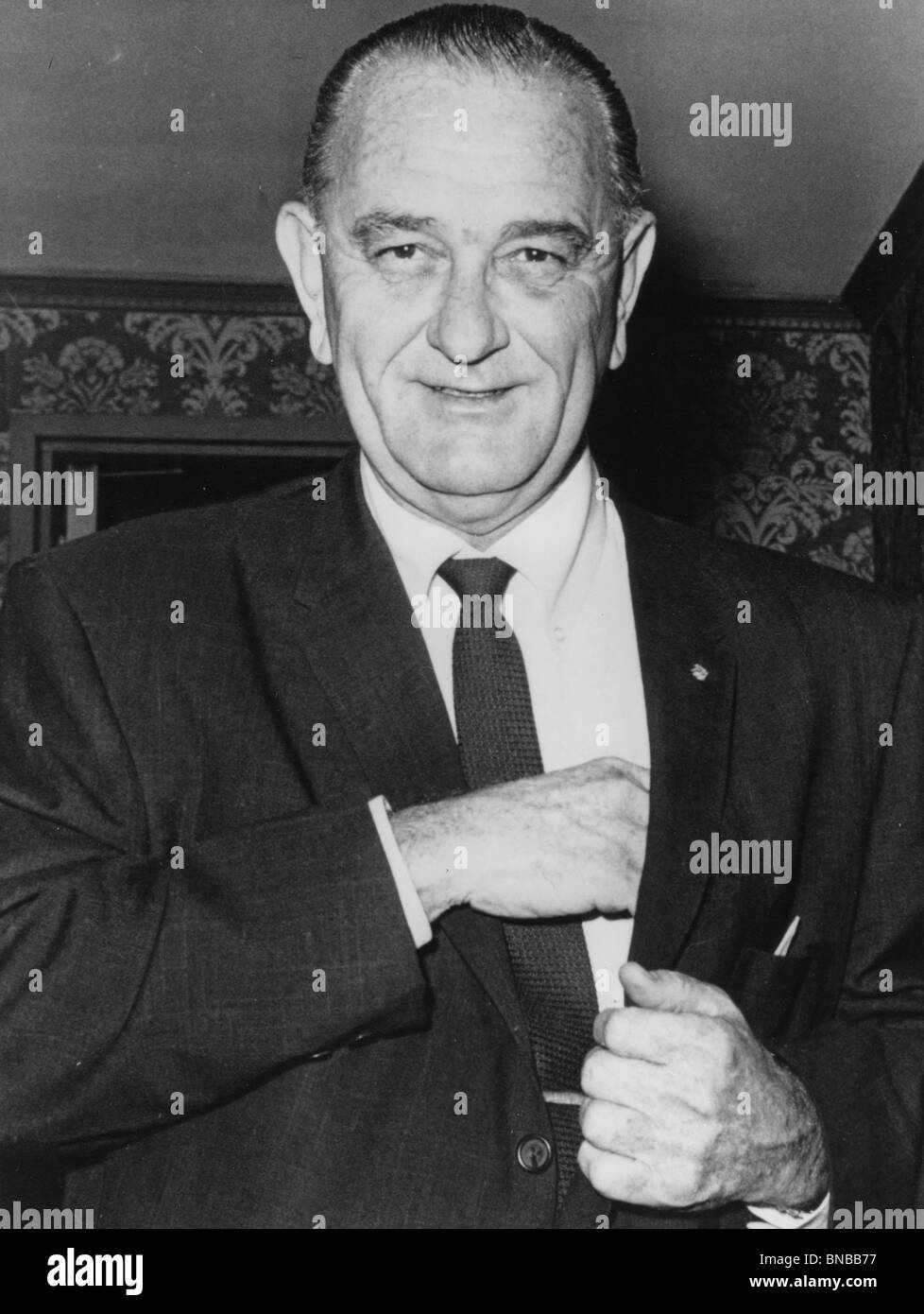 LYNDON B JOHNSON (1908-73) 36. Präsident der USA Stockfoto