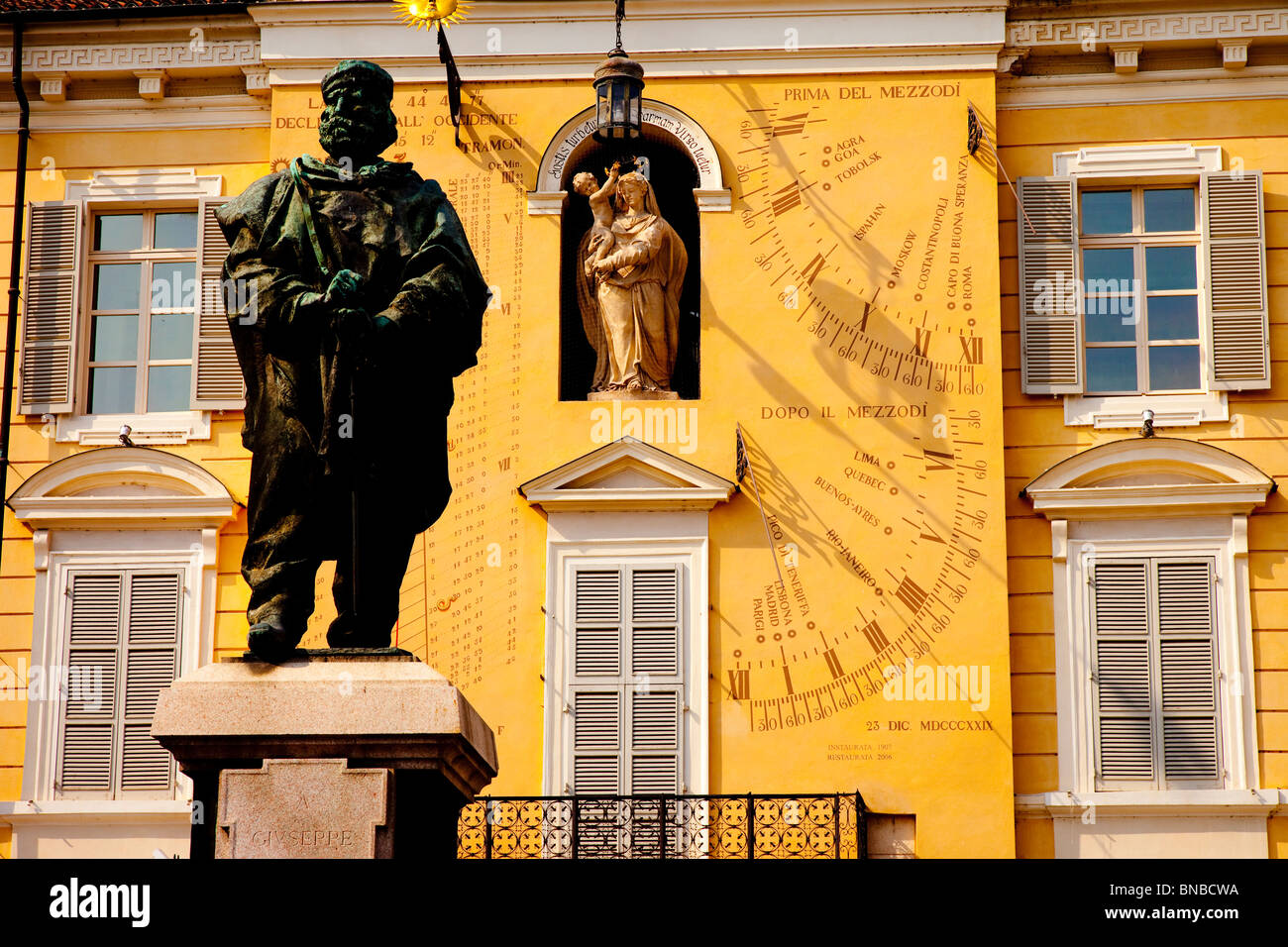 Statue von Giuseppe Garibaldi auf der Piazza Garibaldi, Parma, Emilia-Romagna Italien Stockfoto