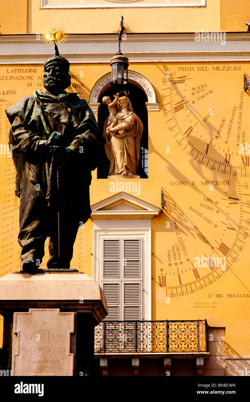 Statue von Giuseppe Garibaldi an der Piazza Garibaldi, Parma-Emilia-Romagna-Italien Stockfoto