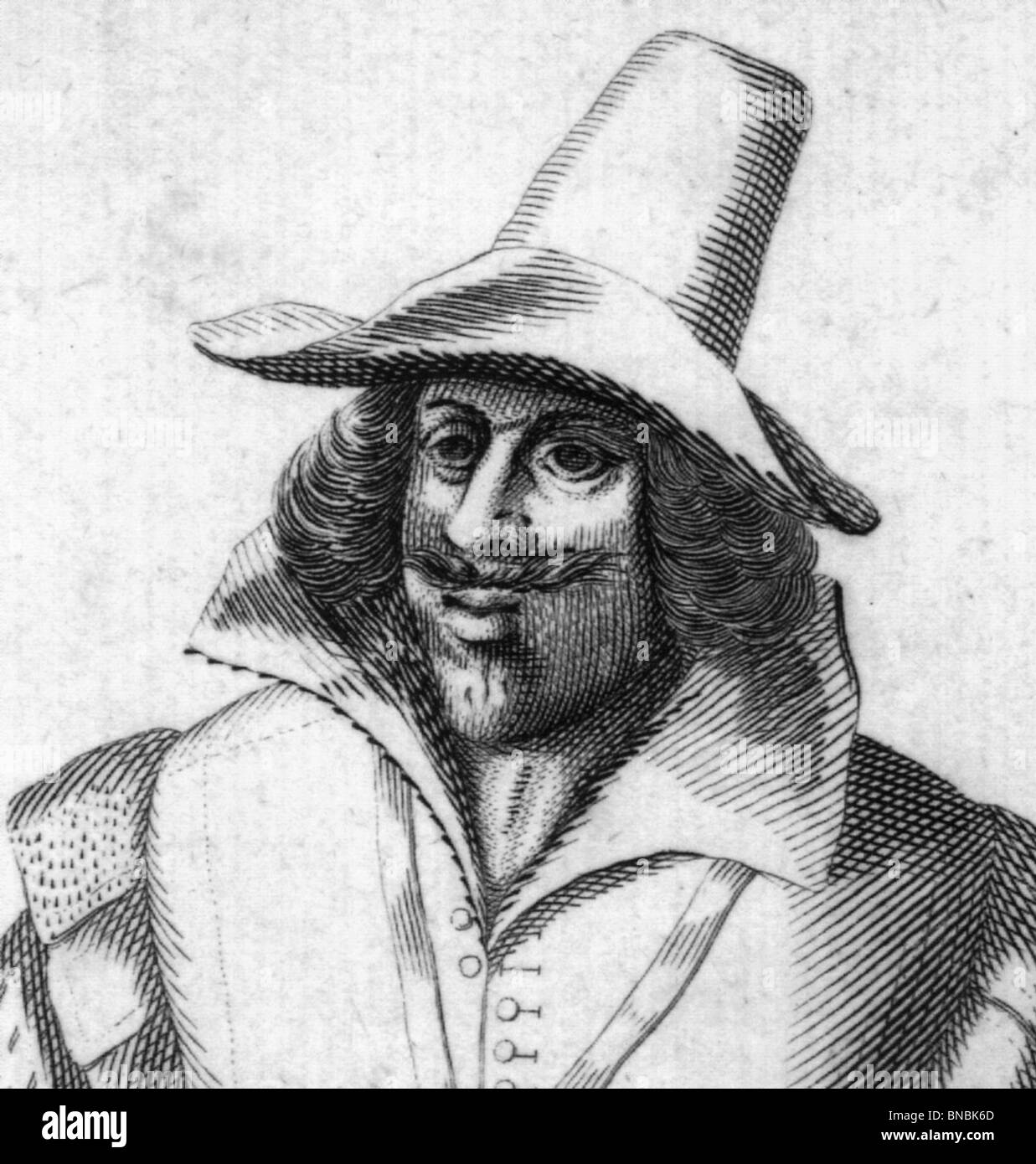 GUY (GUIDO) FAWKES (1570-1606) Mitglied der Schießpulver-Plot Verschwörer Stockfoto