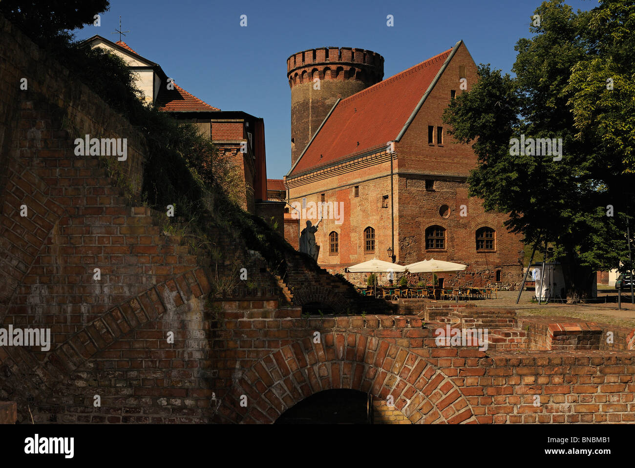 Hof und Juliusturm der Zitadelle Spandau, Renaissancefestung, Spandau, Berlin, Deutschland, Europa Stockfoto