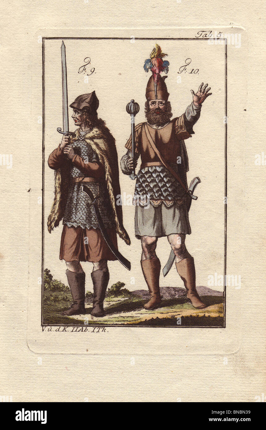 Hun Soldat und Verkünder Stockfotografie Alamy