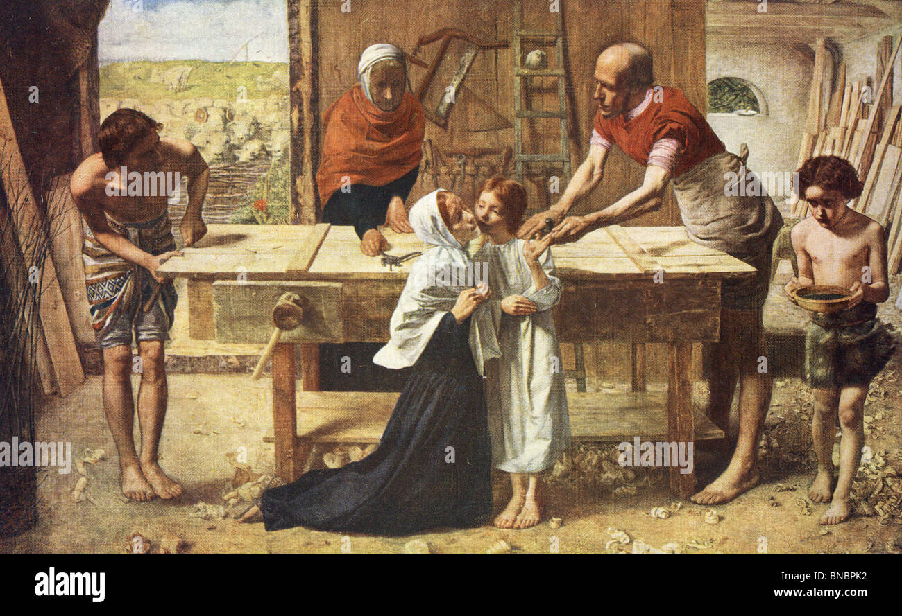 Christus im Haus seiner Eltern Stockfoto