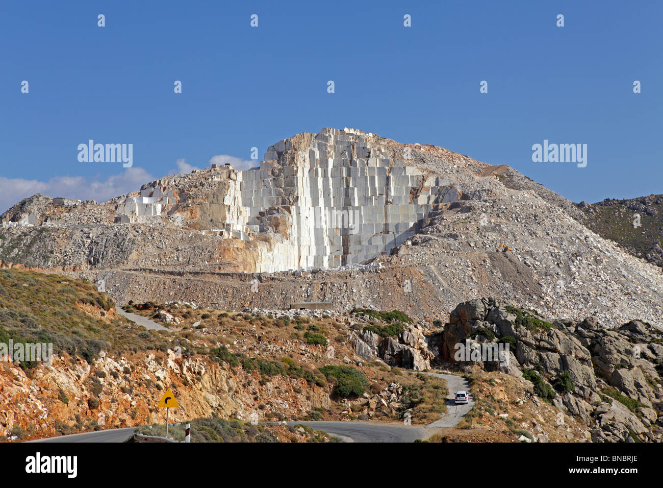 Marmor-Steinbruch in der Nähe von Flerio, Insel Naxos, Cyclades, Ägäische Inseln, Griechenland Stockfoto