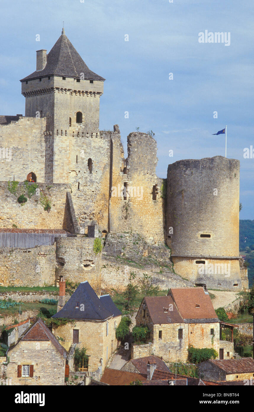 Schloss Castelnaud Im Dordogne-Tal, Schloss, Atlantikküste, Aquitanien, Frankreich Stockfoto