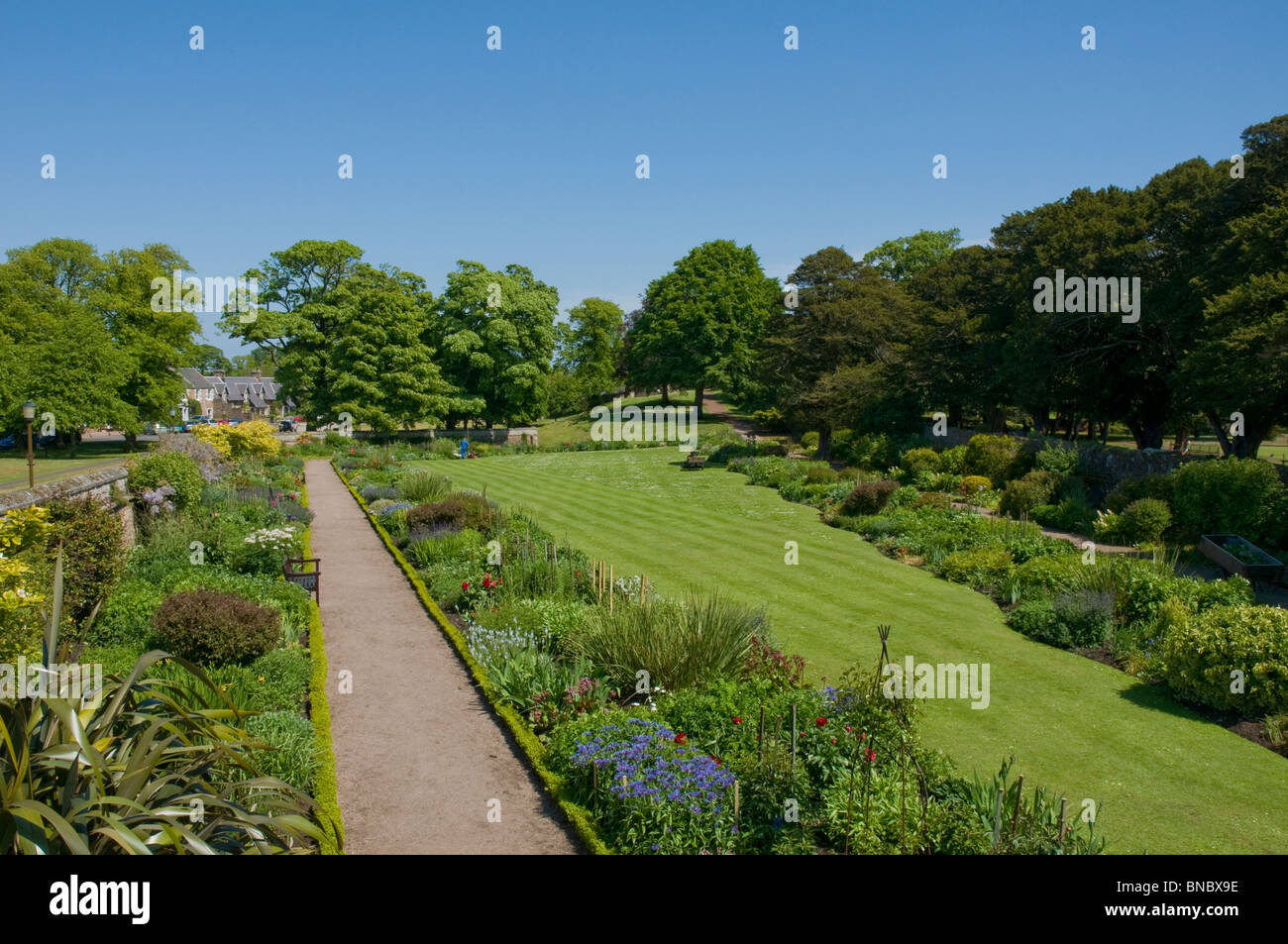 Ummauerten Gärten Dirleton Castle East Lothian Schottland Stockfoto