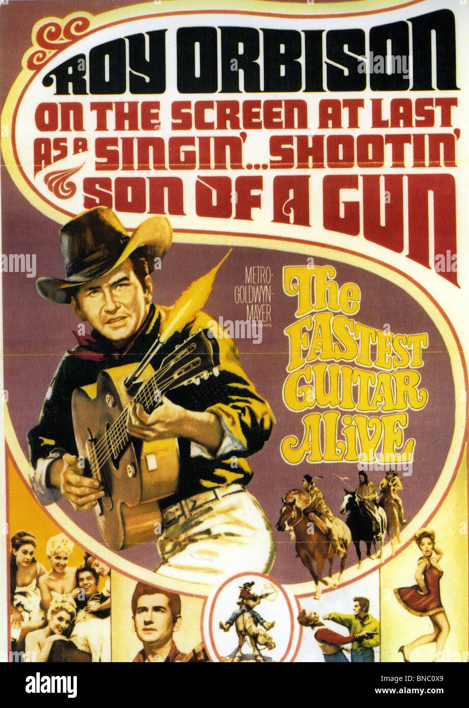 DAS schnellste GUITAR ALIVE Plakat für 1956 MGM film mit Roy Orbison Stockfoto