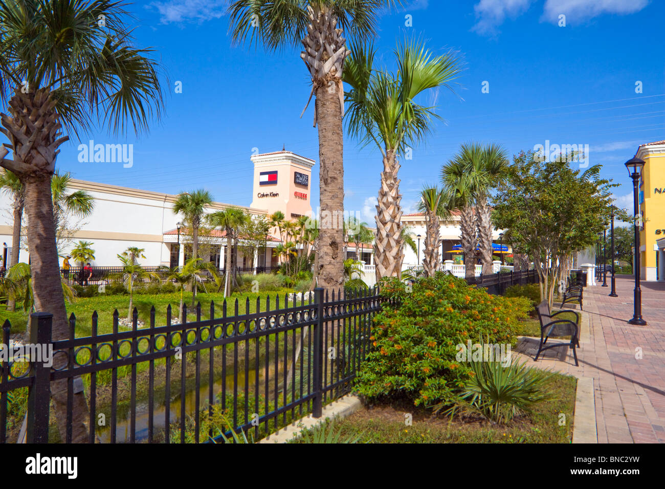 FLORIDA MALL IN frühen Morgen Einkaufszentren Stockfoto