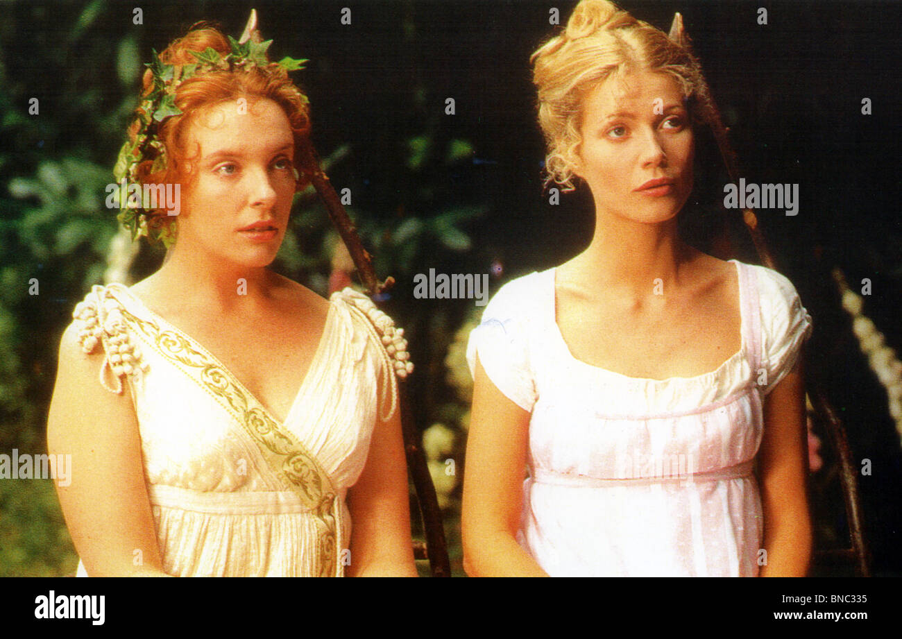 EMMA 1996 Miramax Film mit Gwyneth Paltrow auf der rechten Seite als Emma Woodhouse und Toni Collette als Harriet Smith Stockfoto