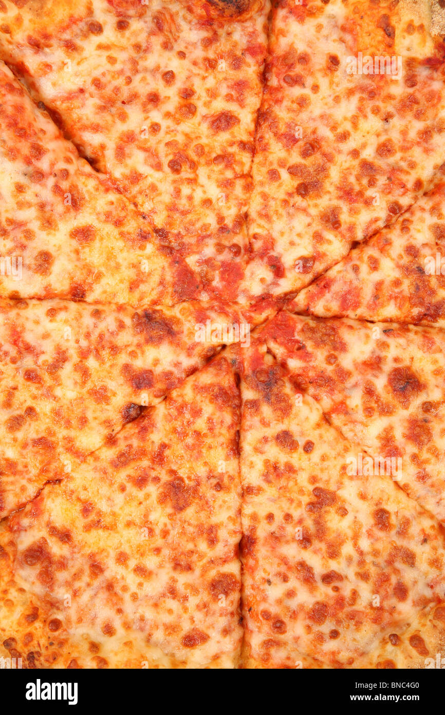 Cheese Pizza für Hintergrund, Nahaufnahme Stockfoto
