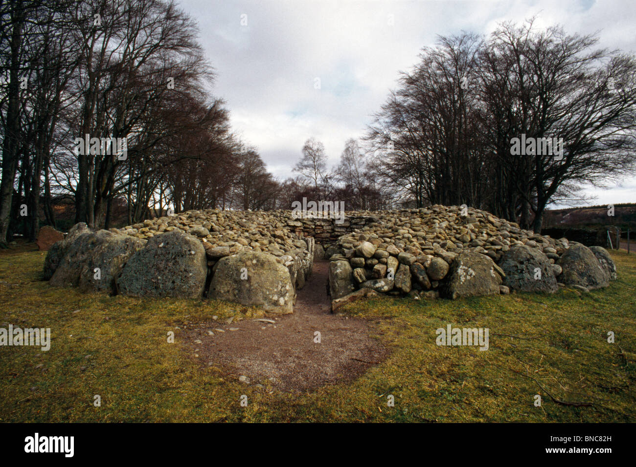Schottland-Balnuaran von Schloten prähistorischen Grabstätten Cairns Stockfoto