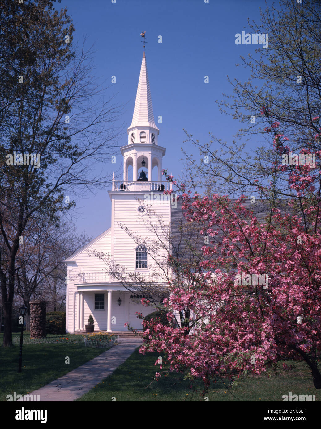 Kirche im Frühling, NJ Stockfoto