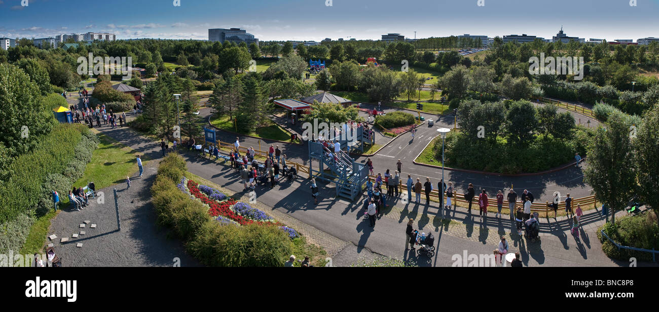 Familie Spielpark in Laugardalur Reykjavik, Island Stockfoto