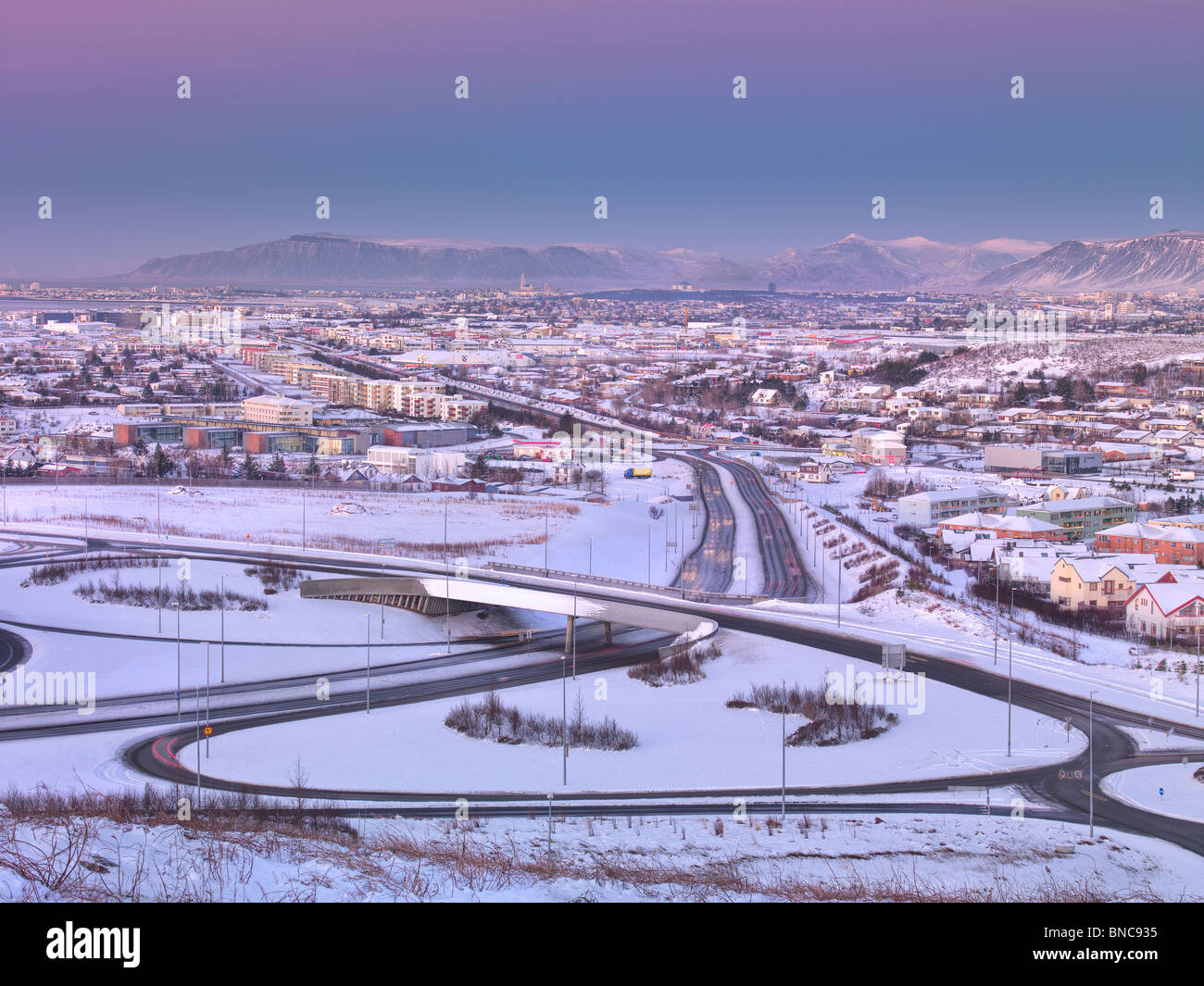 Winter, Reykjavik, Island Stockfoto