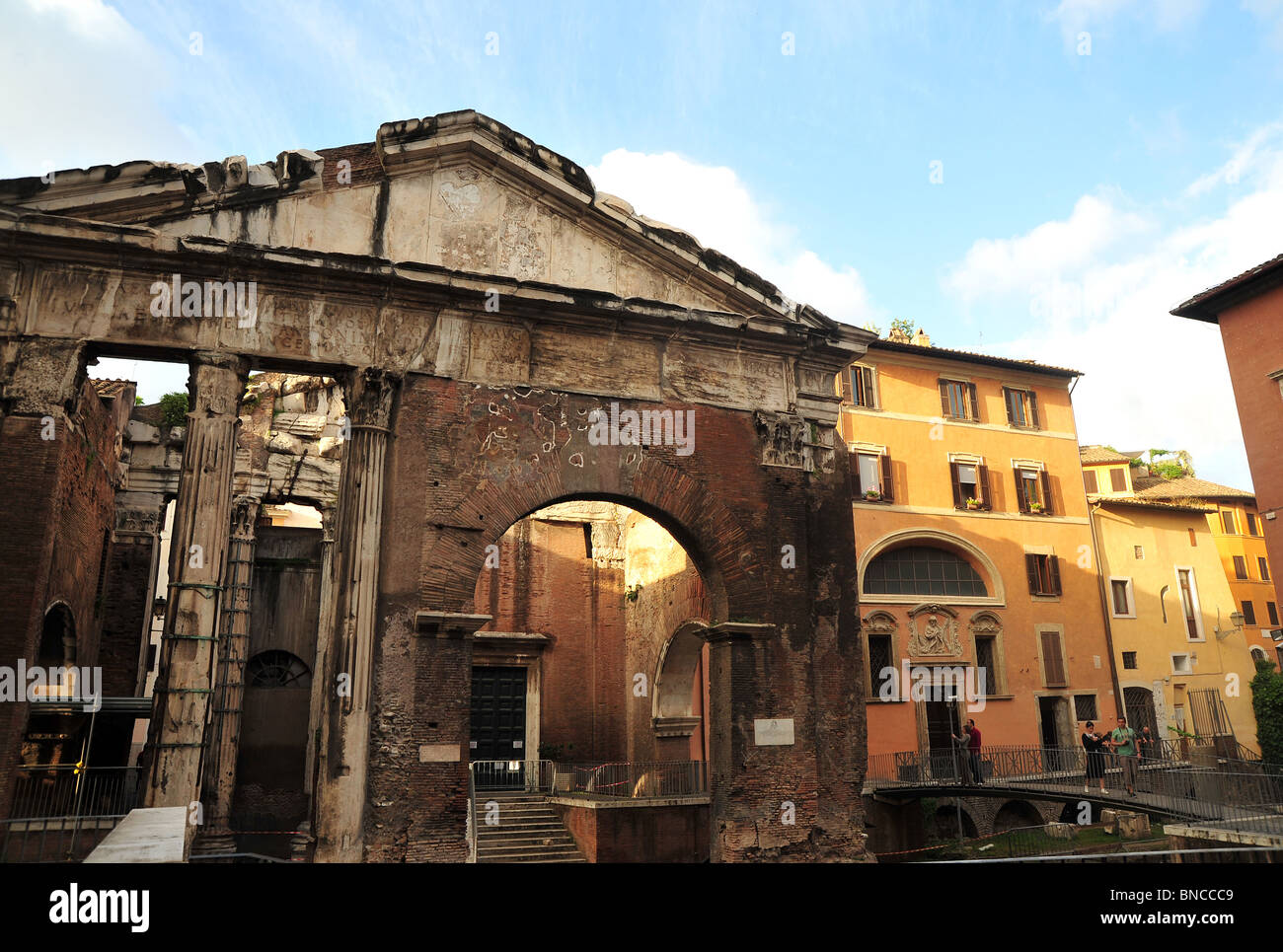 Rom-Portikus d'Ottavia, Porticus Octaviae Stockfoto