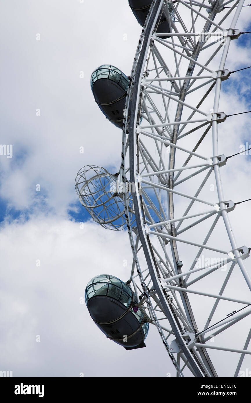 Nahaufnahme des London Eye Millennium Wheel Stockfoto