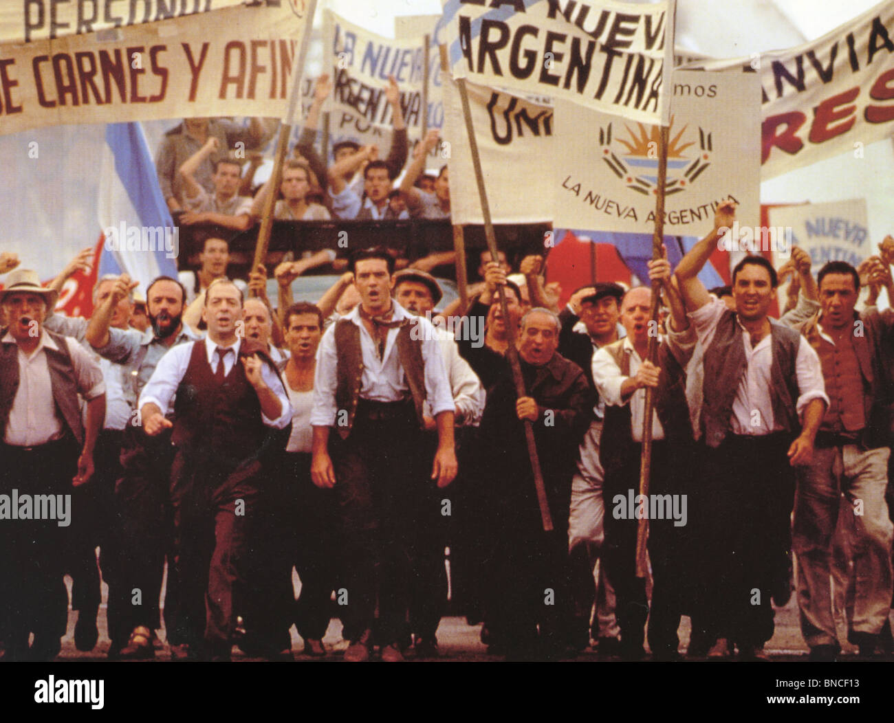 EVITA 1996 Entertainment/Cinergi/Robert Stigwood/schmutzige Hände Film mit Antonio Banderas Stockfoto