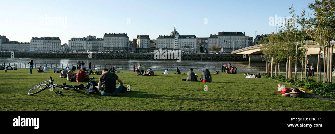 Ile de Nantes, Flussinsel (44) Stockfoto