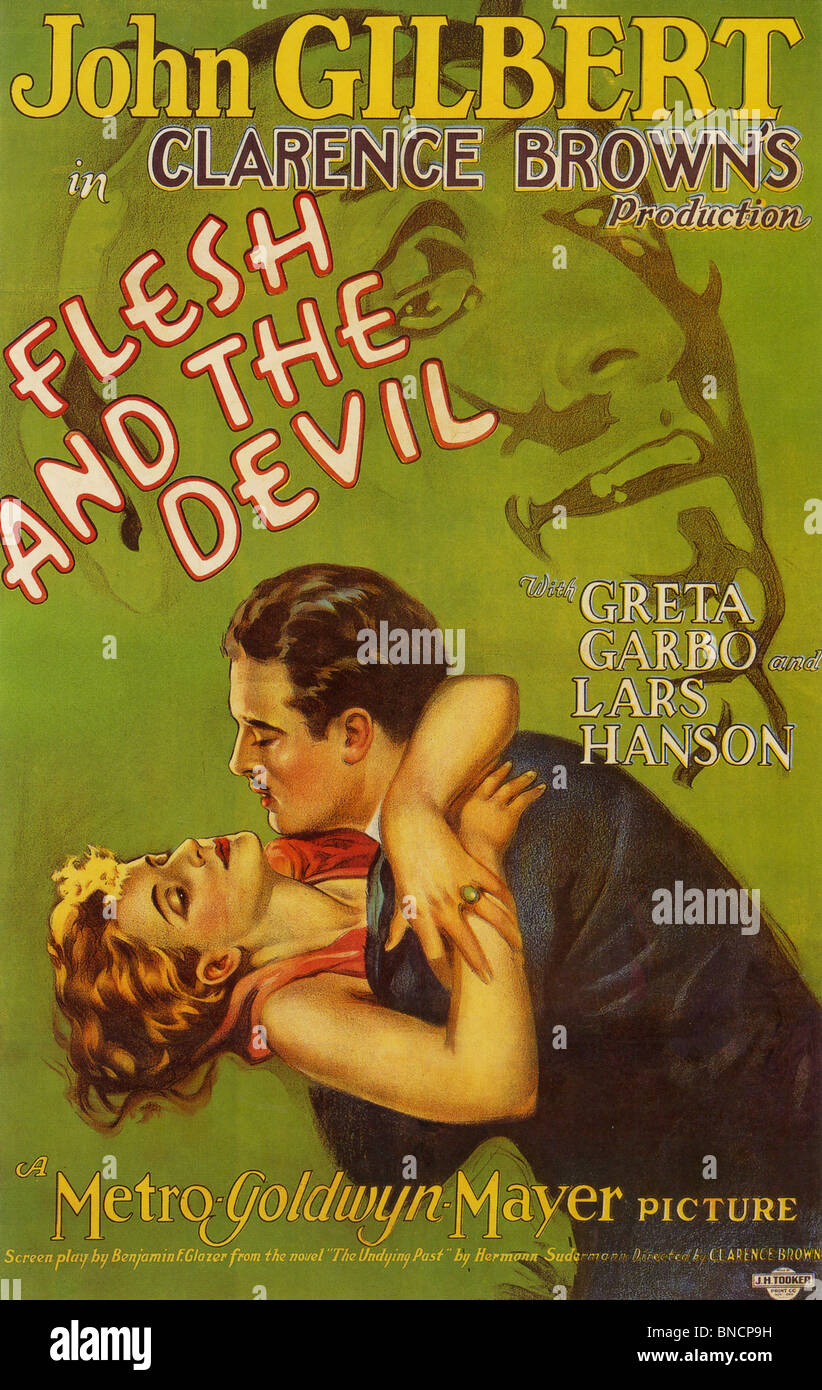 FLESH AND THE DEVIL Plakat für 1926 MGM film mit Greta Garbo und John Gilbert Stockfoto