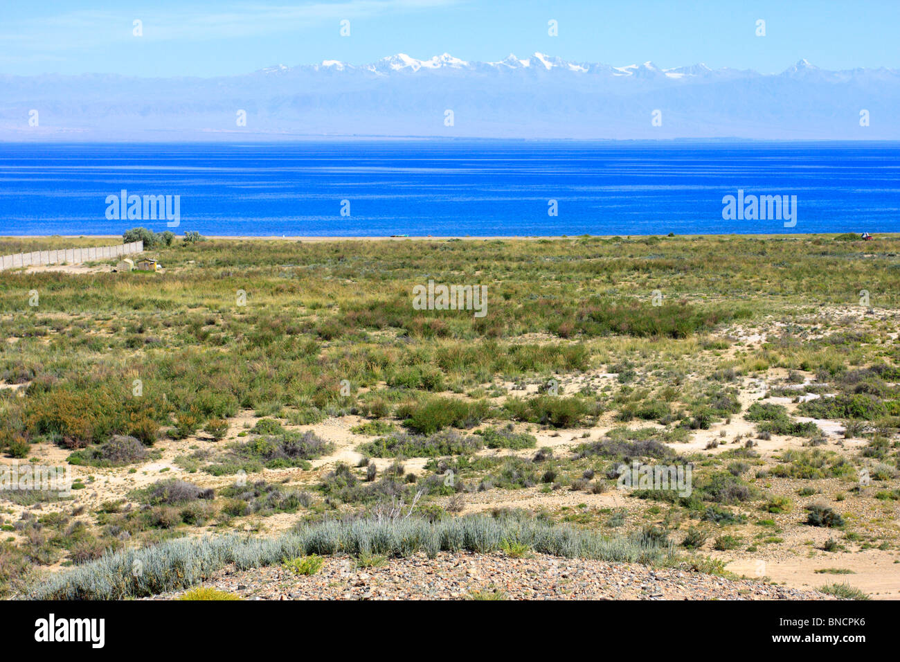 Kungey-Ala-Too-Range auf der Nordseite des Sees Issyk-Kul, Kirgisistan Stockfoto